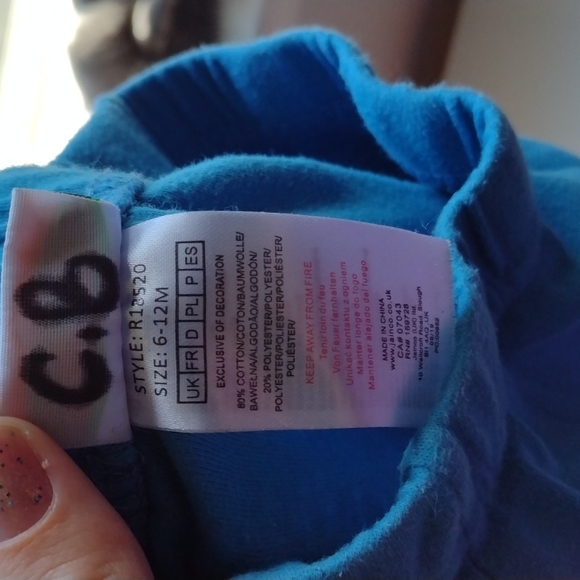 BOGO 6-12M Lily&Jack Blue Zebra Pants - Picture 3 of 3